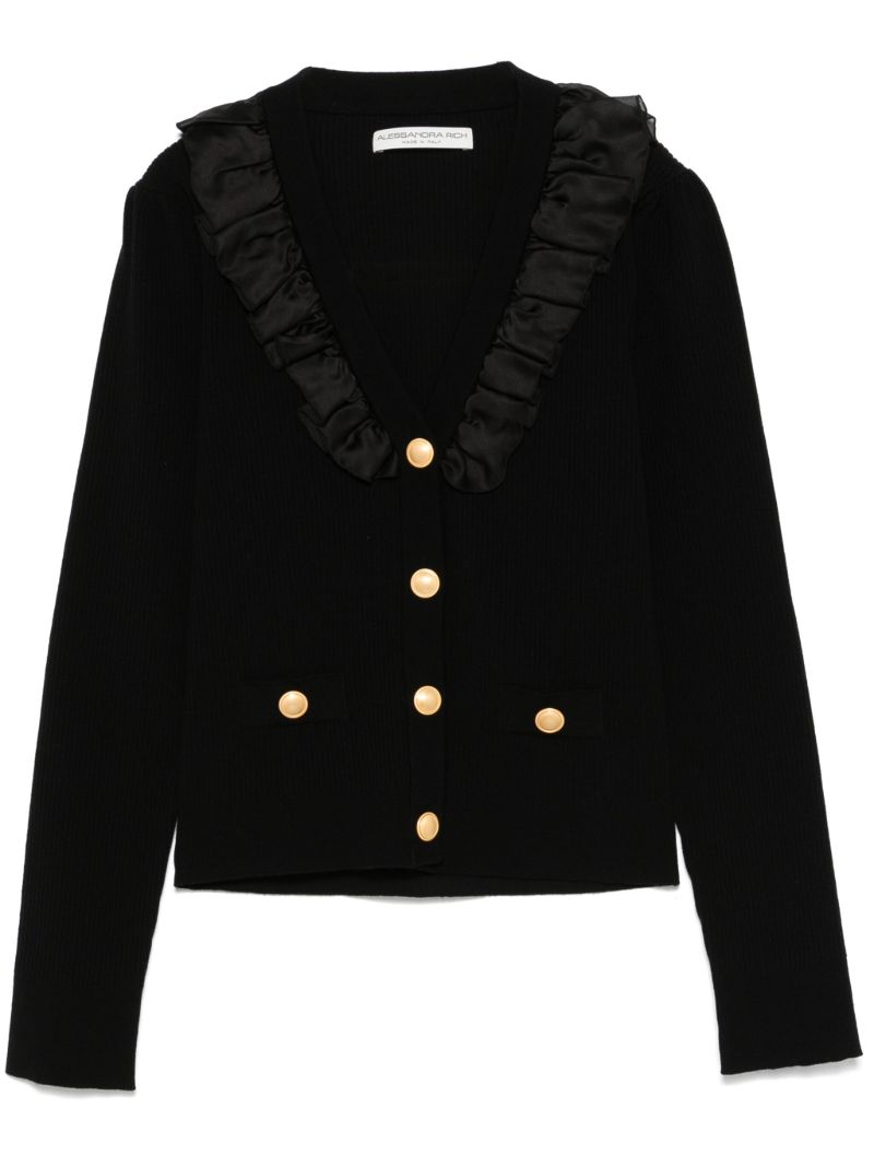 Ruffle Neck Cardigan