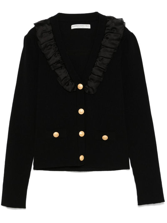 Ruffle Neck Cardigan