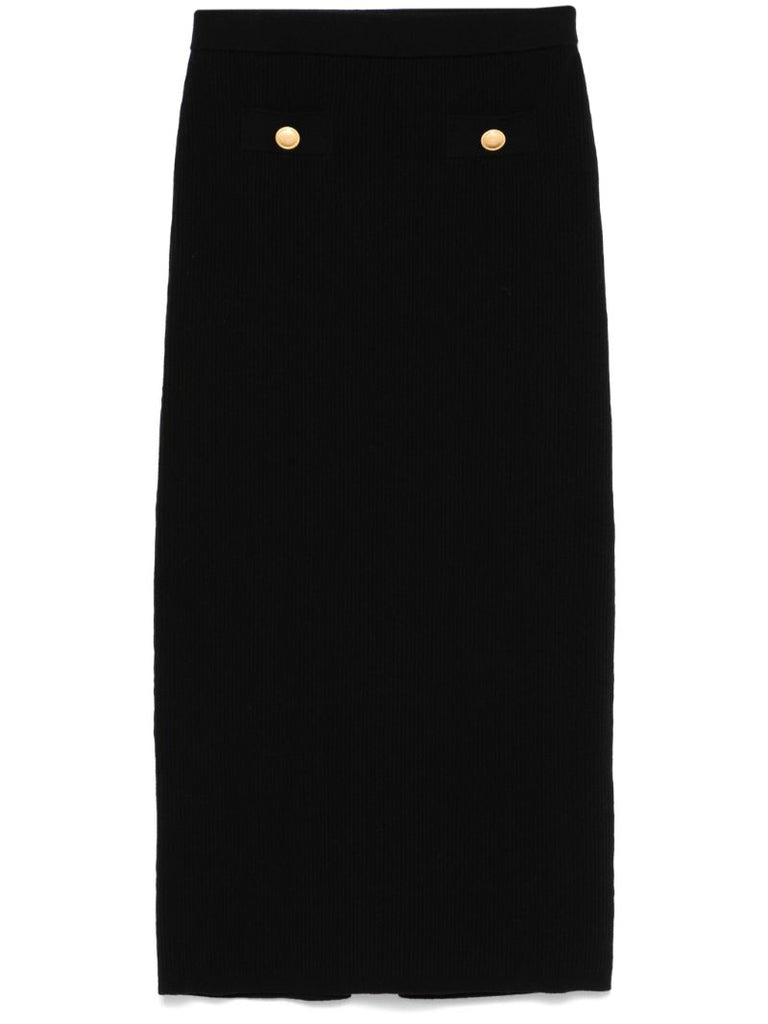 Ribbed Midi Skirt