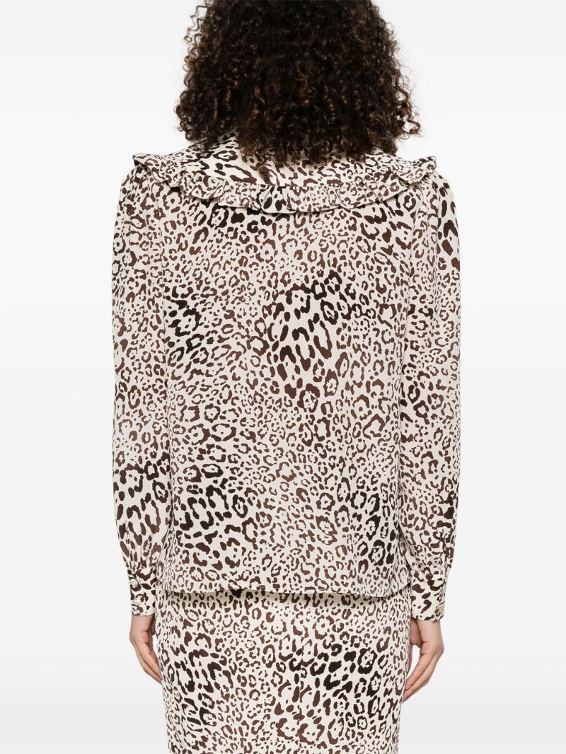 Leopard-print Silk Shirt