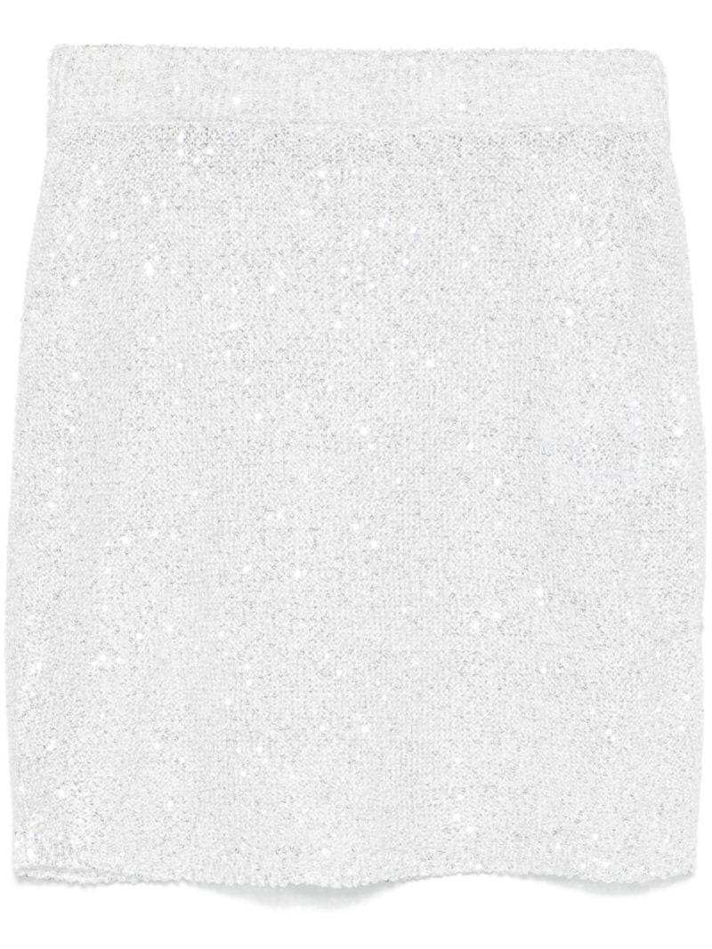 Sequin Knitted Mini Skirt