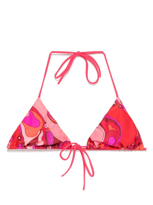 Orchidee-print Bikini Top