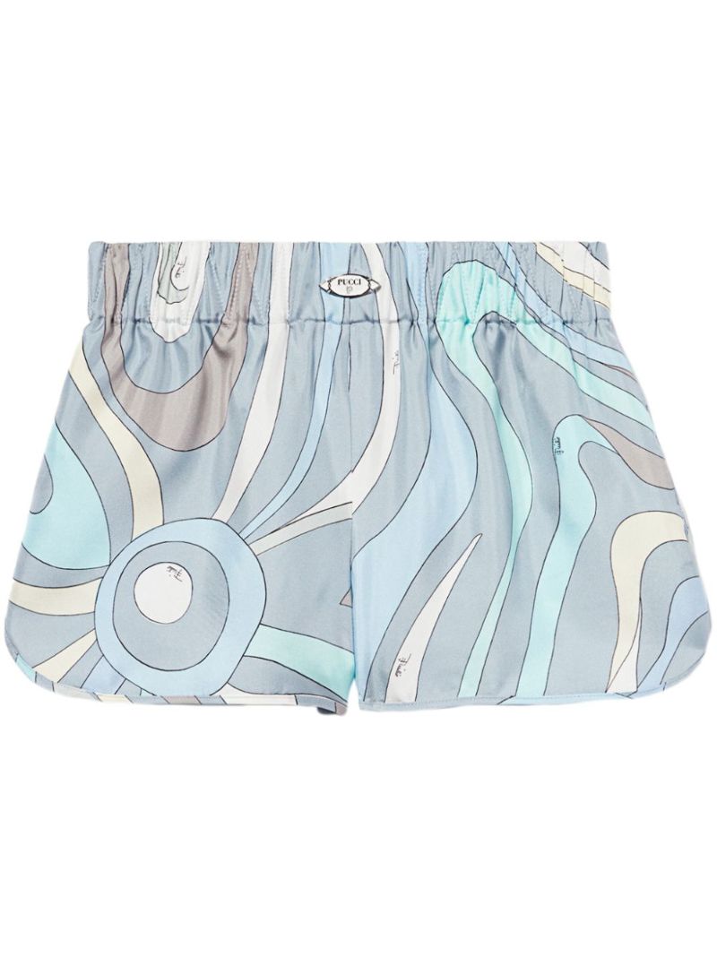 Iride-print Shorts