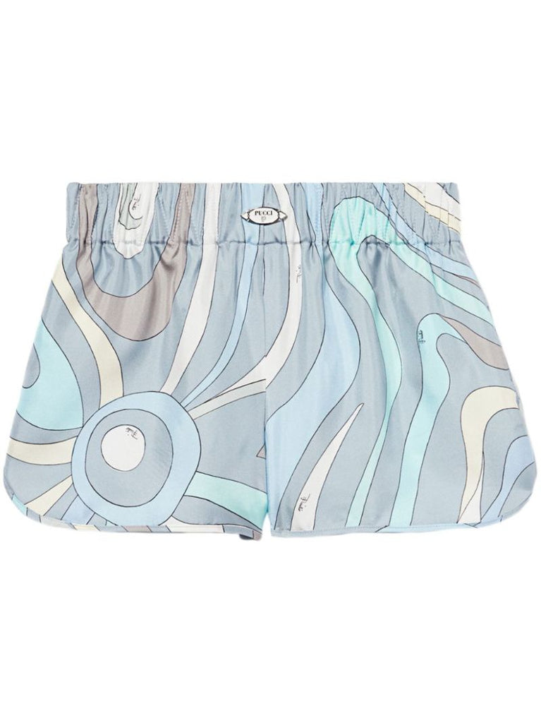 Iride-print Shorts