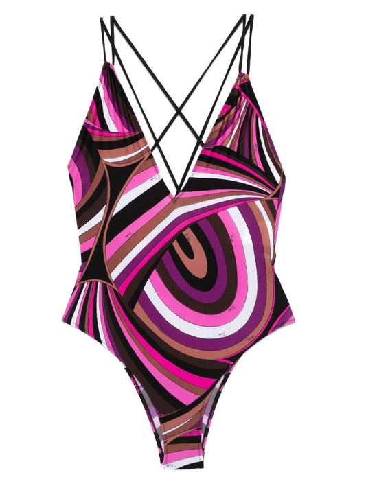 Iride-print Swimsuit