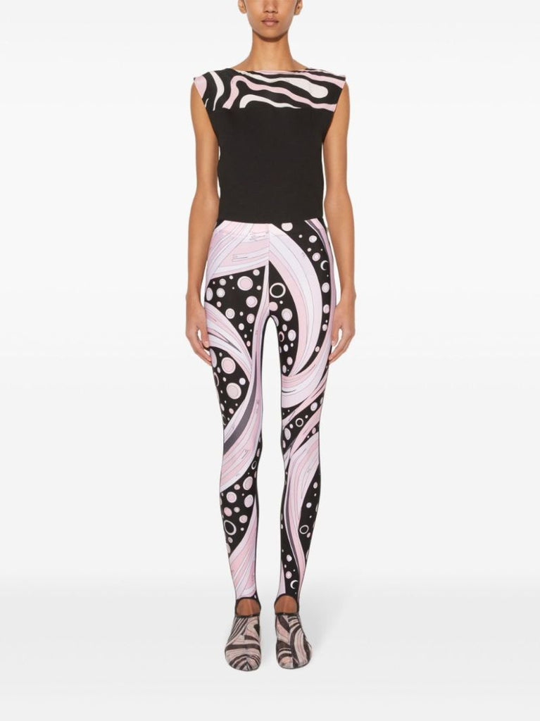Fontane-print Performance Leggings