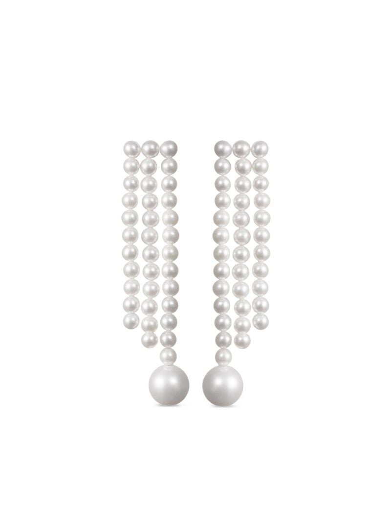 14kt Recycled Yellow Gold La Valse Freshwater Pearl Earrings