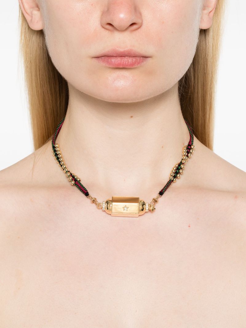 18k Yellow Gold Jumbo Diamond Locket Necklace