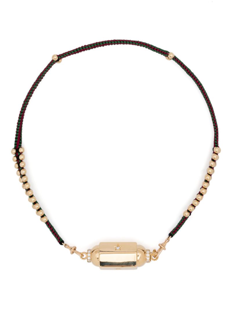 18k Yellow Gold Jumbo Diamond Locket Necklace