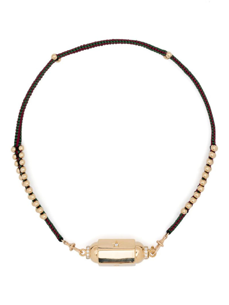 18k Yellow Gold Jumbo Diamond Locket Necklace