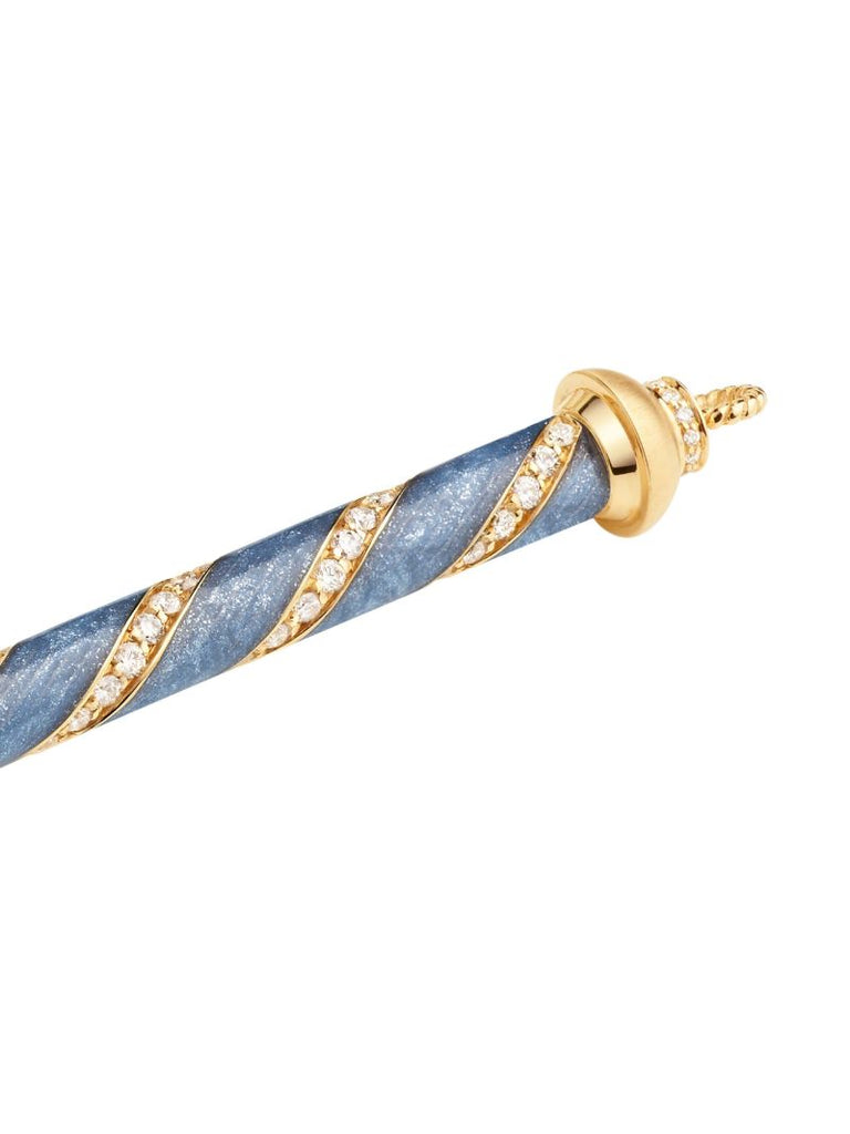 18k Yellow Gold Candy Cane Diamond Necklace