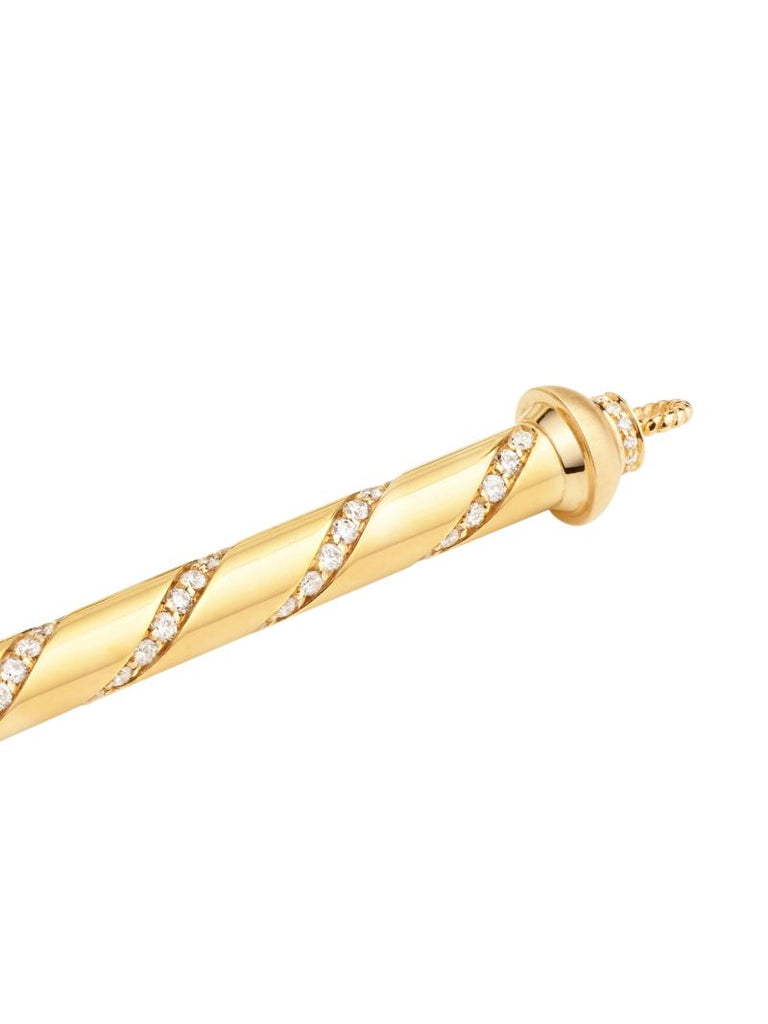 18k Yellow Gold Candy Cane Diamond Necklace
