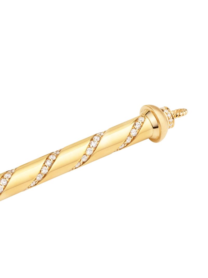 18k Yellow Gold Candy Cane Diamond Necklace