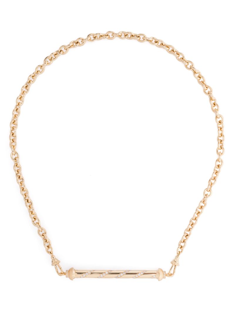 18kt Yellow Gold Diamond Necklace