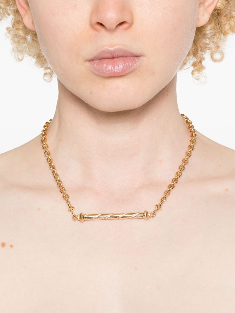 18kt Yellow Gold Diamond Necklace