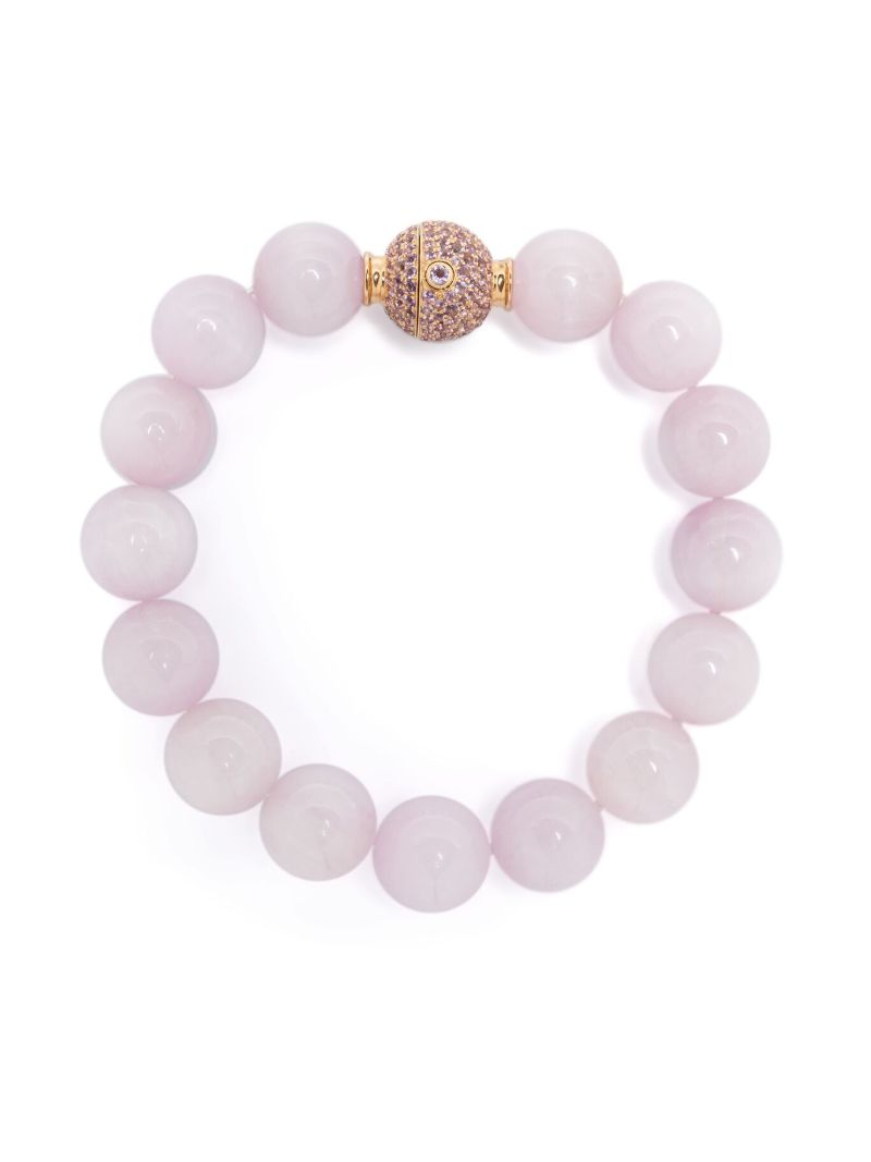 18k Yellow Gold Riviera Kunzite and Amethyst Bracelet