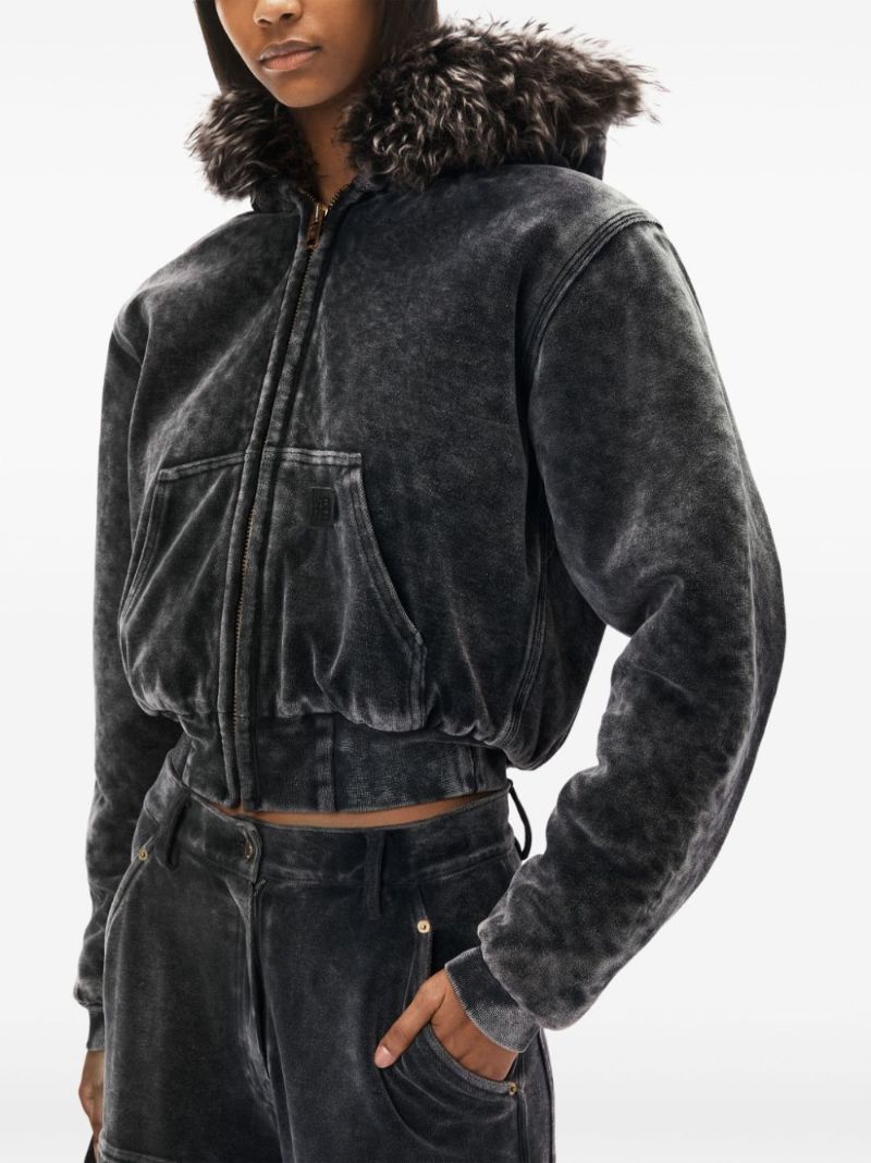 Velour Zip Hoodie