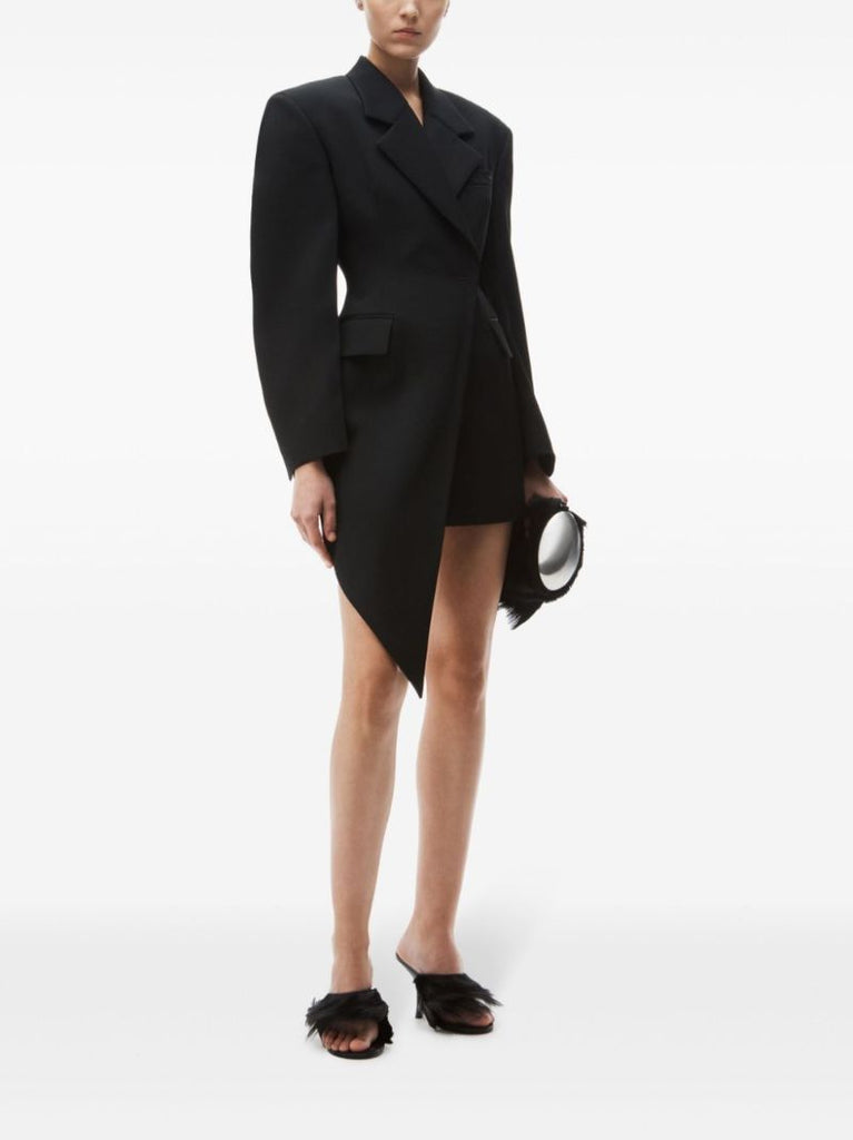 Asymmetric Wool Blazer Mini Dress