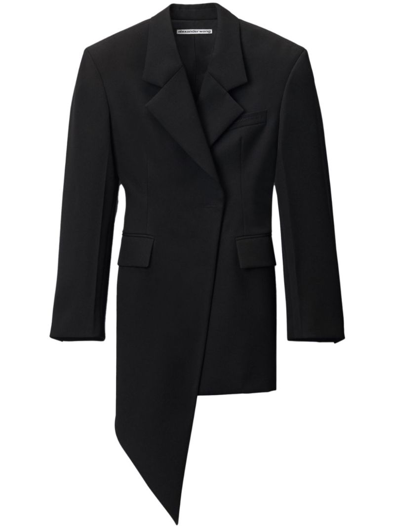Asymmetric Wool Blazer Mini Dress