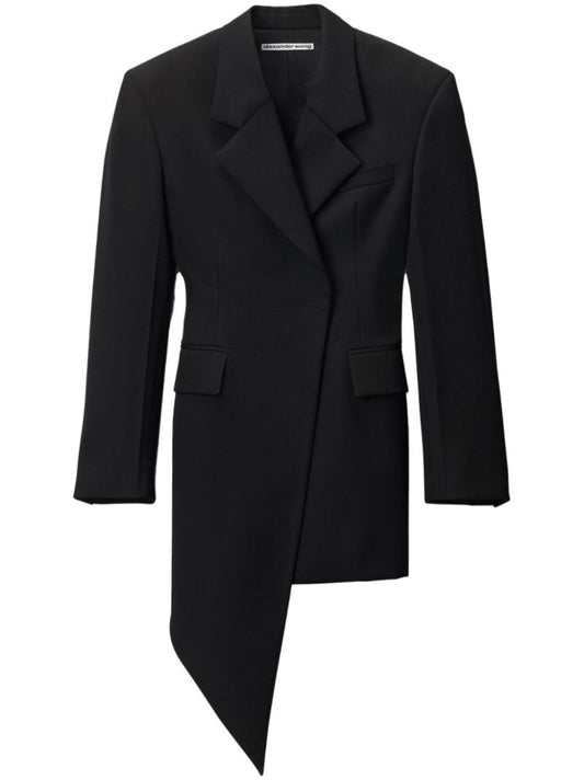 Asymmetric Wool Blazer Mini Dress