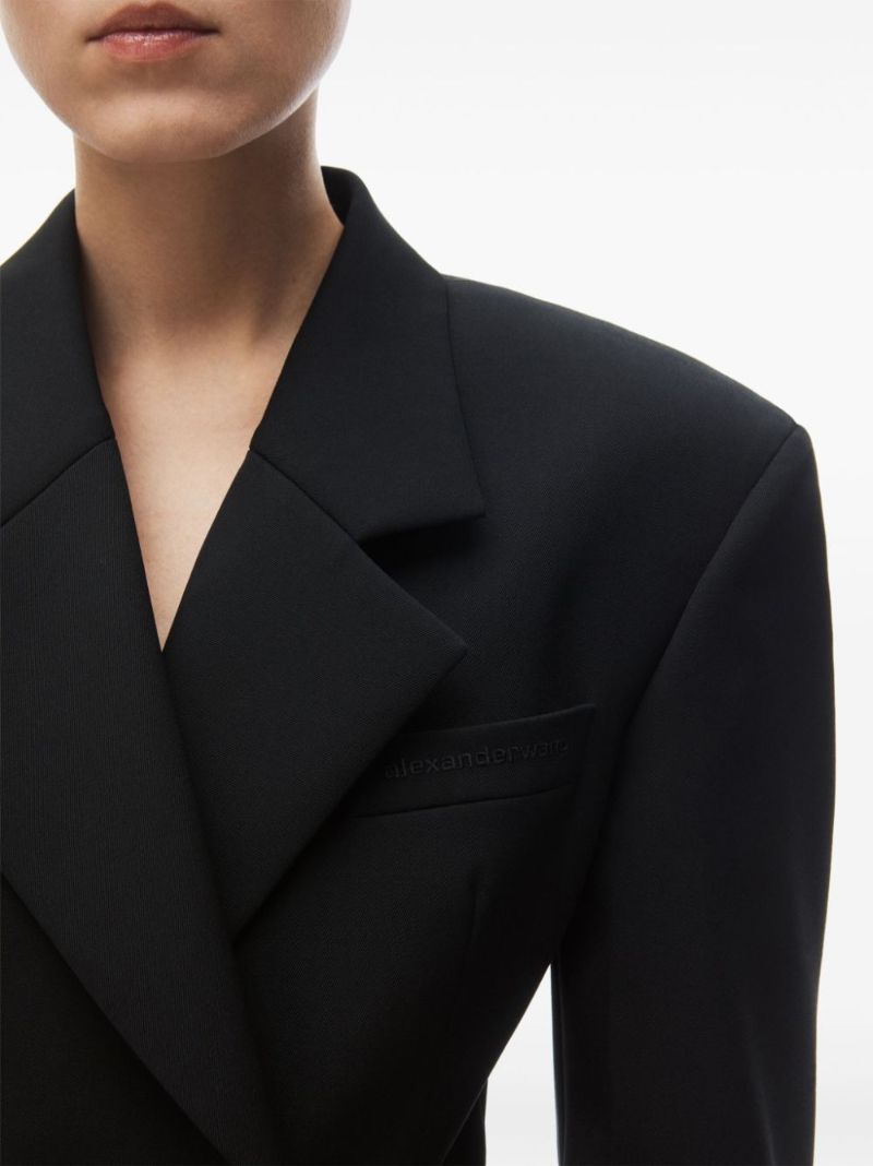 Asymmetric Wool Blazer Mini Dress