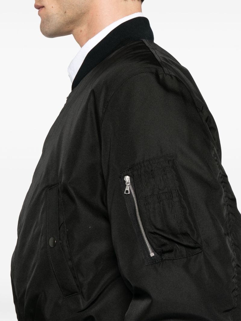 Black Silk Bomber Jacket