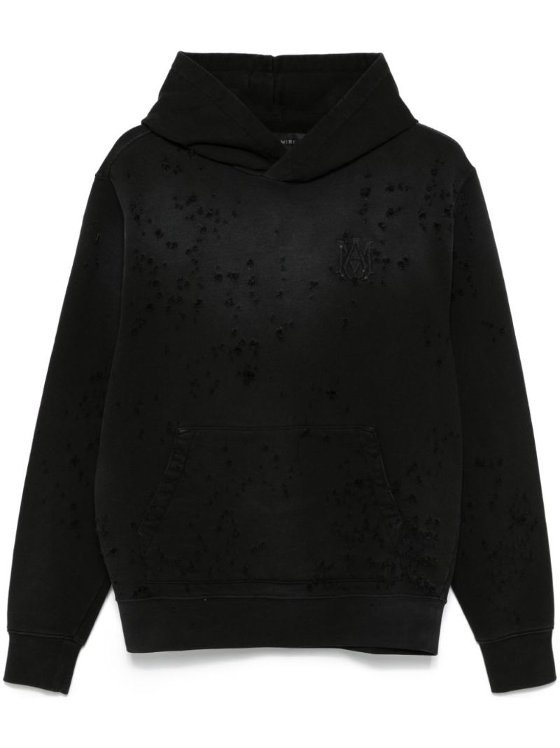 Black Distressed Hoodie