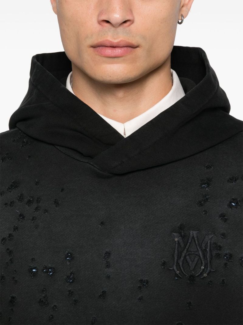 Black Distressed Hoodie