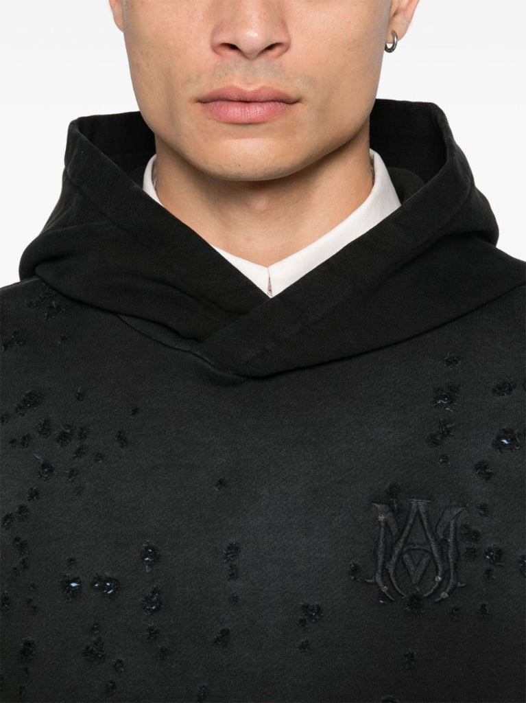 Black Distressed Hoodie