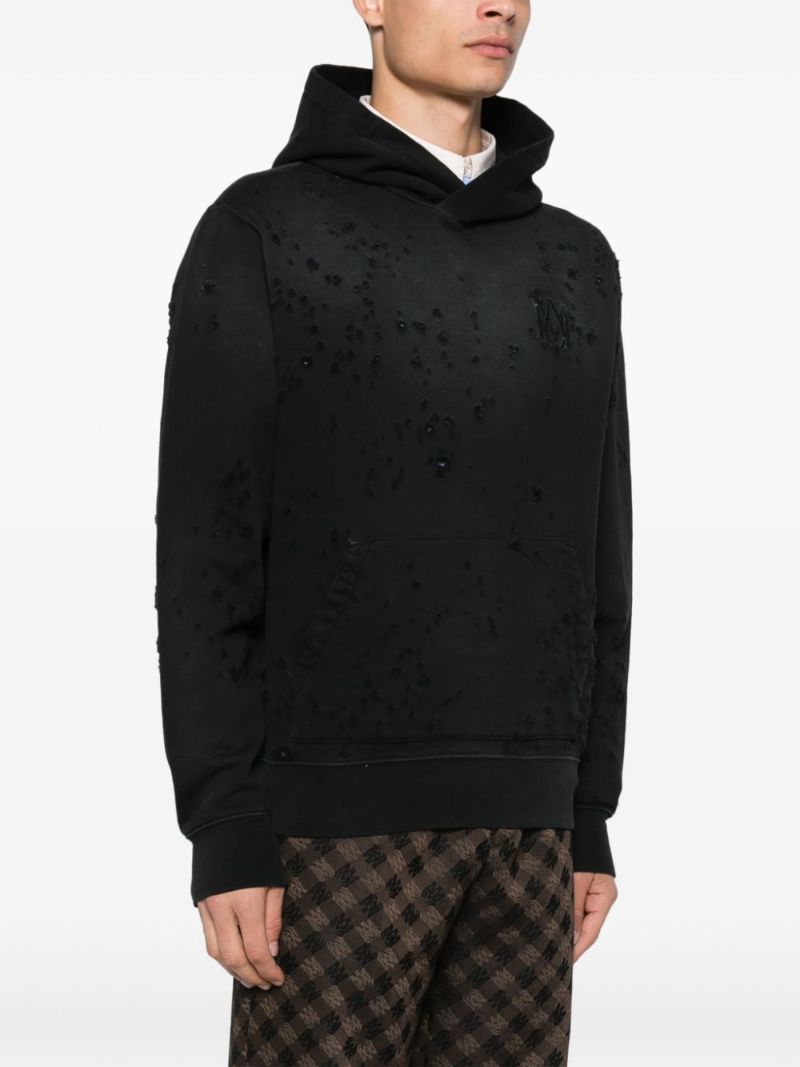 Black Distressed Hoodie