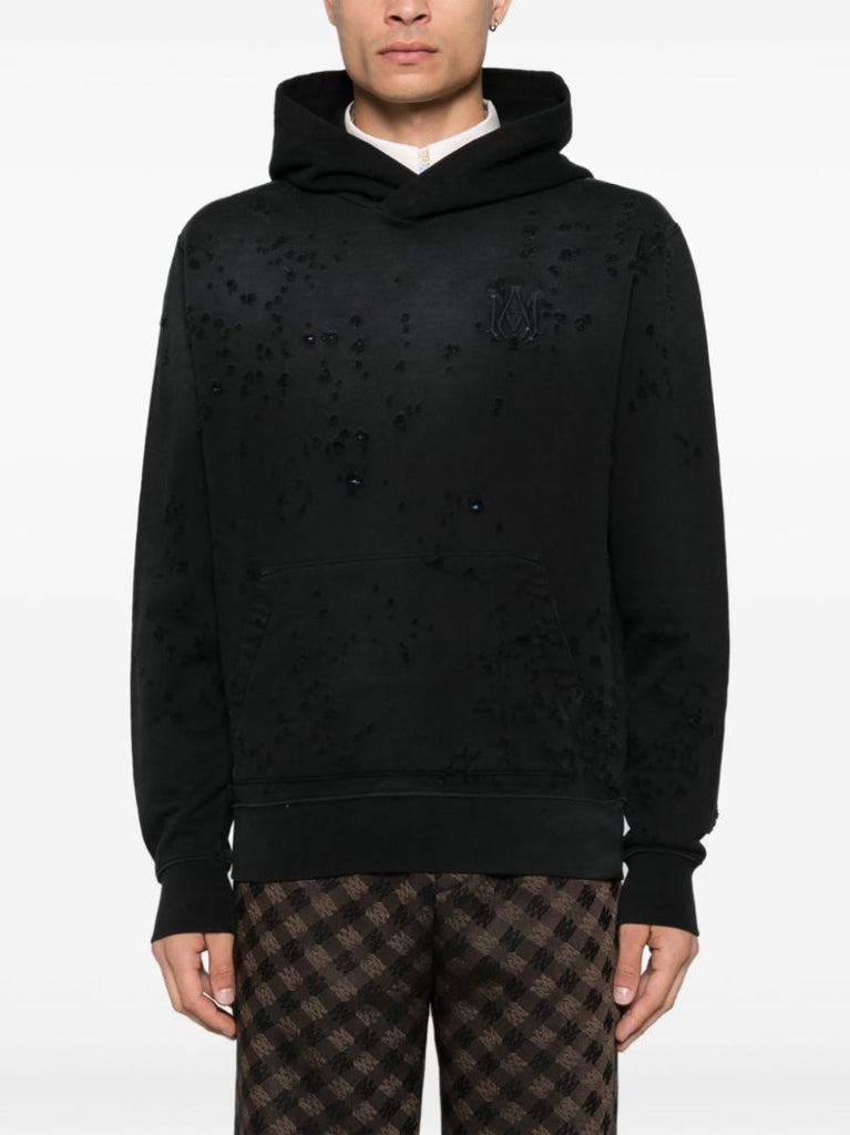 Black Distressed Hoodie