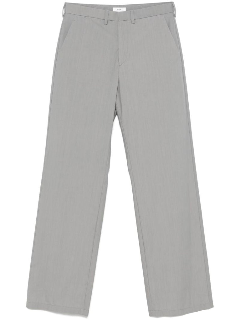 Waxed Poplin Trousers