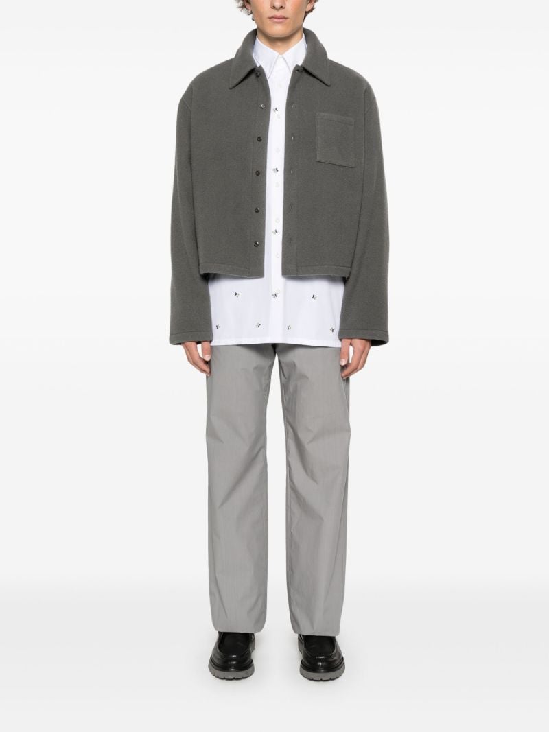Waxed Poplin Trousers