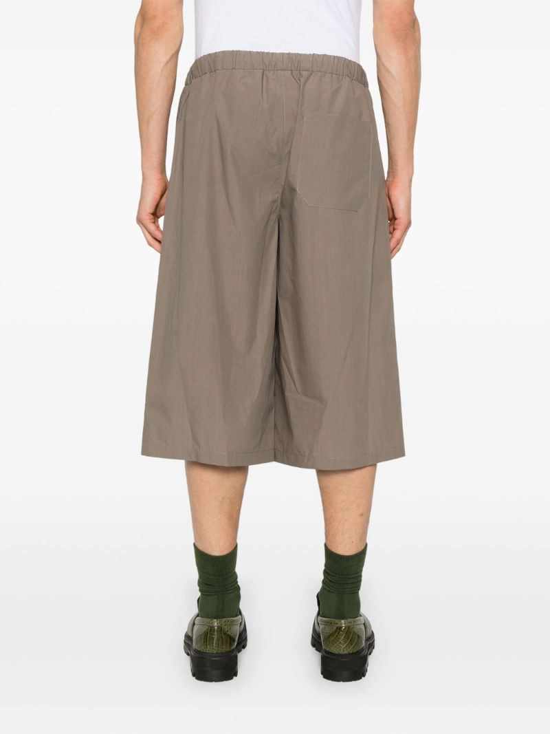 Waxed Poplin Shorts