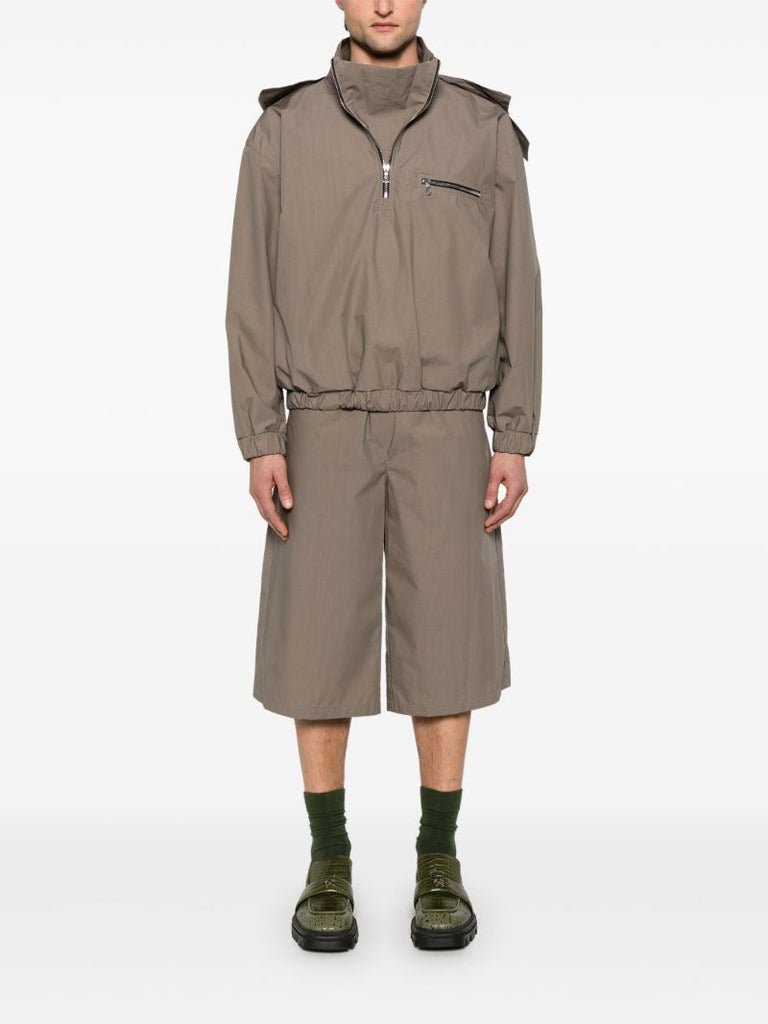 Waxed Poplin Shorts
