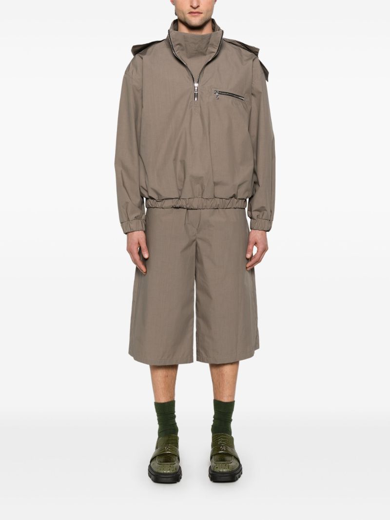Waxed Poplin Shorts