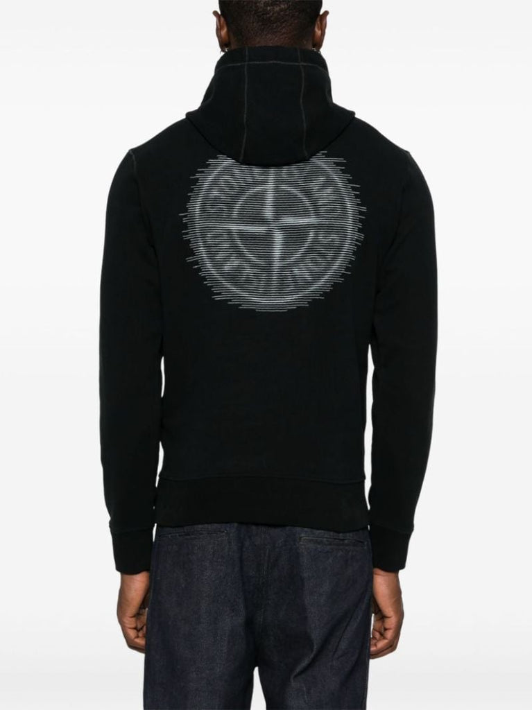Black Logo-embroidered Hoodie