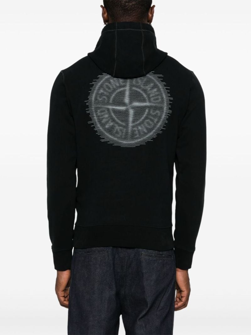 Black Logo-embroidered Hoodie