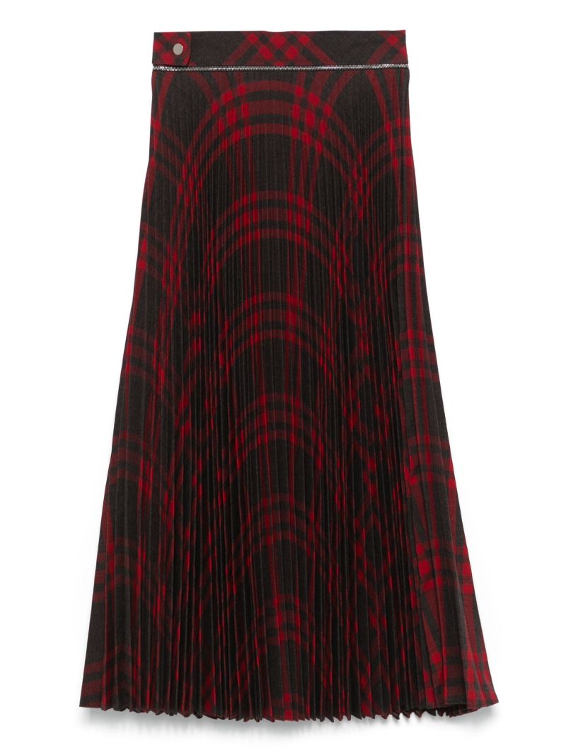 Checked Pleated Skirt