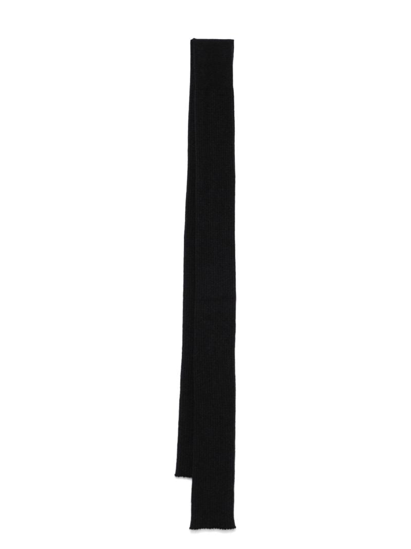 Blue Waffle-knit Scarf