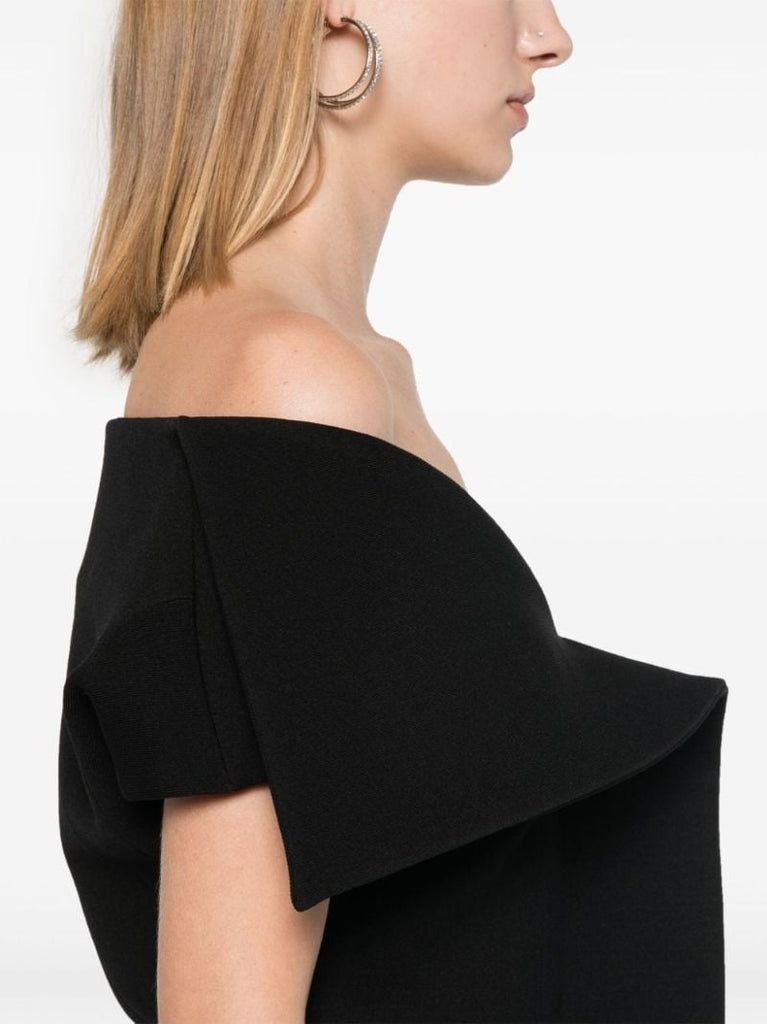 Black Gabardine Sleeveless Jacket