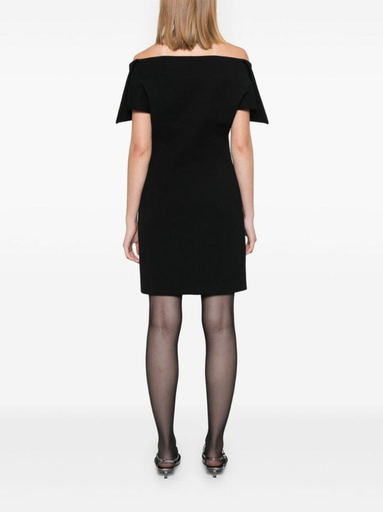 Black Gabardine Sleeveless Jacket