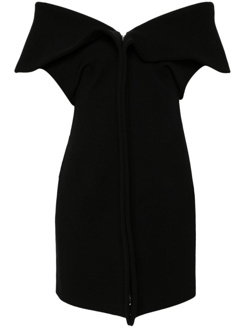 Black Gabardine Sleeveless Jacket