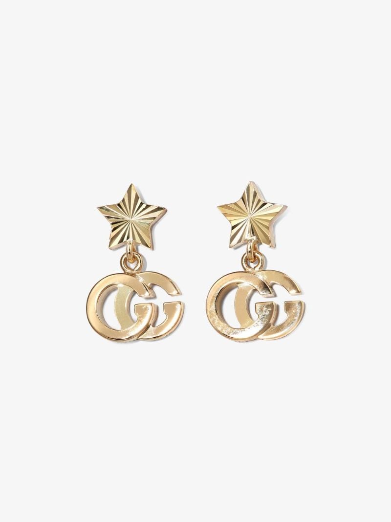 18k Yellow Gold Running Star Earrings