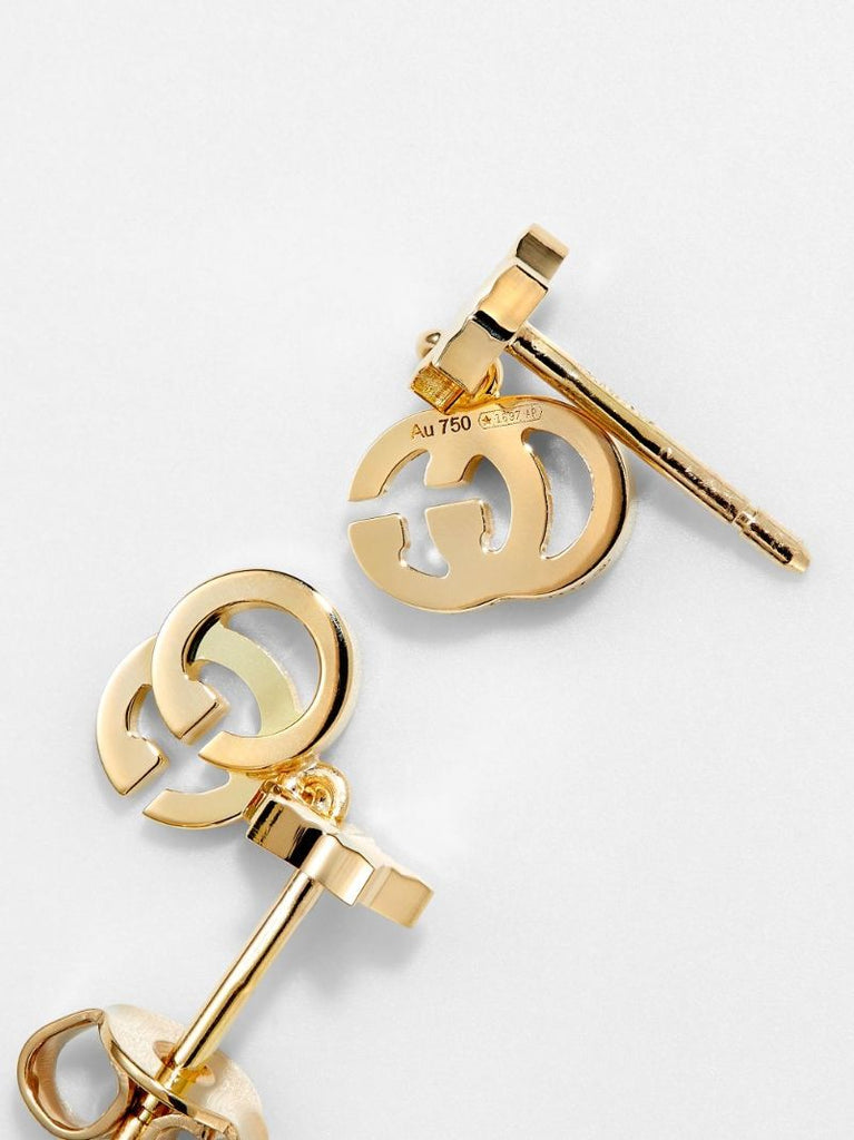 18k Yellow Gold Running Star Earrings