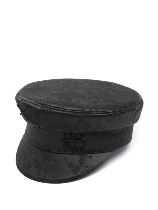 Floral-jacquard Baker Boy Cap