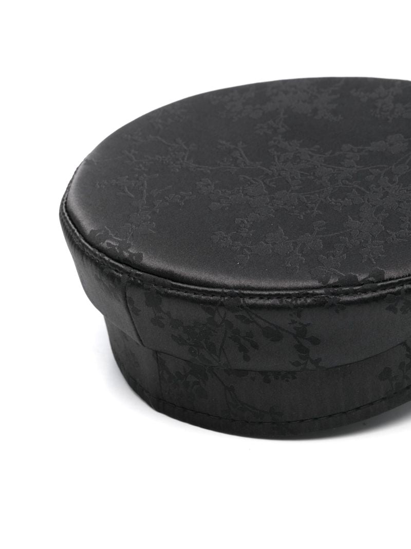 Floral-jacquard Baker Boy Cap