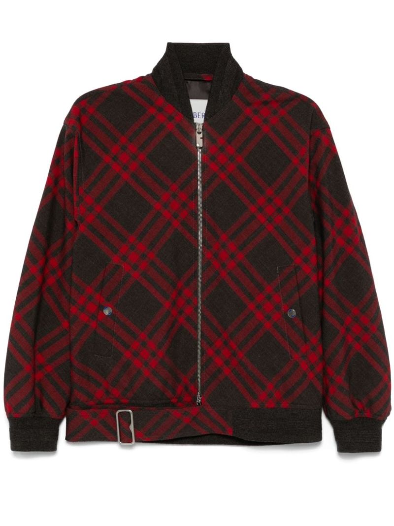 Check Bomber Jacket