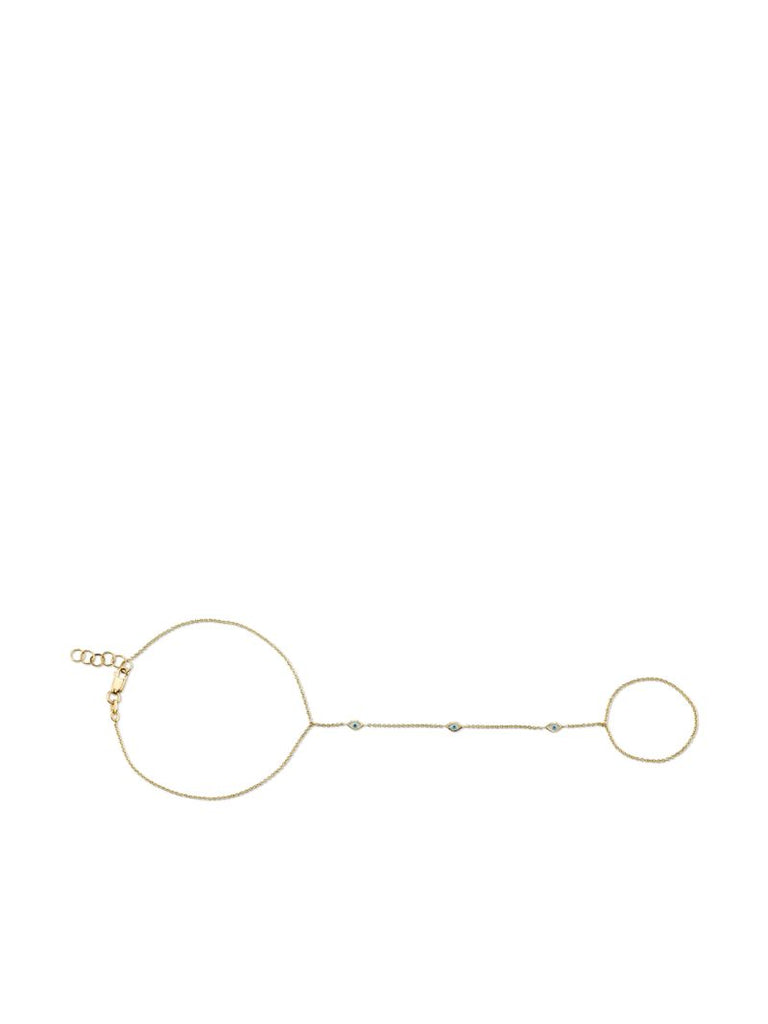 14k Yellow Gold Evil Eye Princess Bracelet