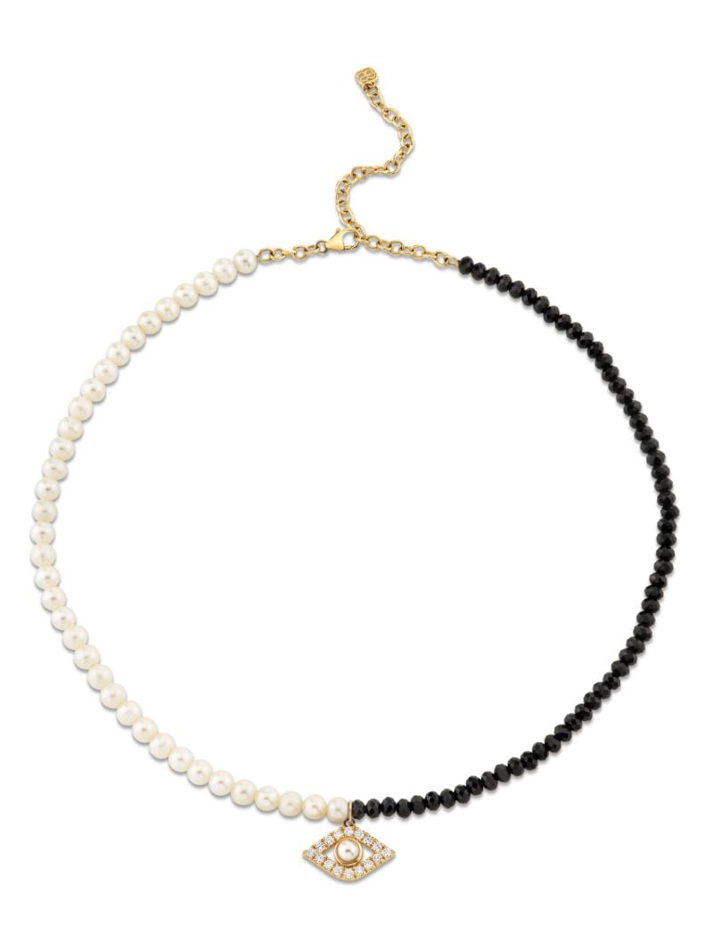 Evil Eye Pearl Necklace